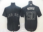 Red Sox 50 Mookie Betts Mookie Black 2019 Players' Weekend Player Jersey,baseball caps,new era cap wholesale,wholesale hats
